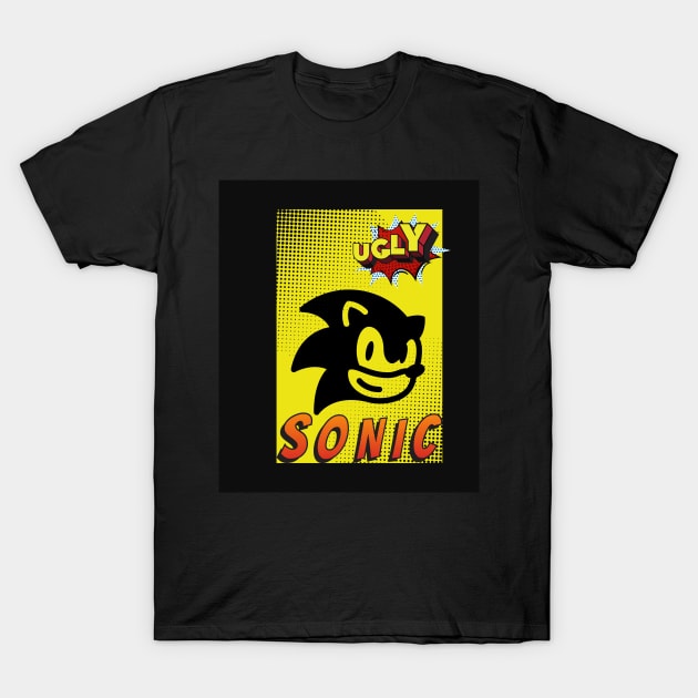 Ugly sonic T-Shirt by iconking1234